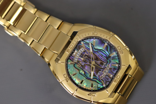 INVICTA Slim Men 48mm Stainless Steel Gold Blue+Green dial VJ55 Quartz 43082 - Picture 3 of 5