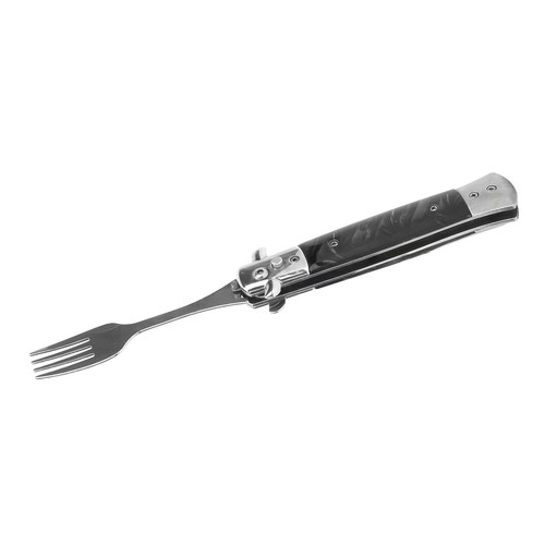 Folding Spring Camping Fork One Button Flick Pocket Size Automatic Spring Fork - Picture 16 of 22