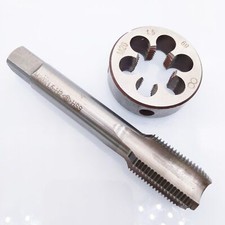 Juego de grifos y troqueles HSS M20 x 1,5 mm grifo y rosca métrica M20 x 1,5 mm troquel mano derecha