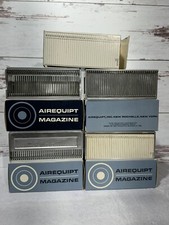 Lot of 5 Vintage Airequipt 35mm 2X2" 36 Slide Magazines all w Blank Index Cards