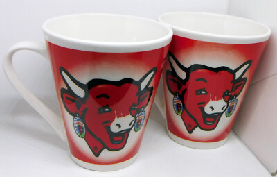 2er Set Tassen La Vache qui rit / Die Lachende Kuh Käse - Kaffeetasse Pot Mug