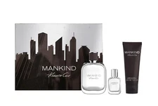 Kenneth Cole Mankind Men`s 3 pc Gift Set, 3.4 oz. + 15ml mini + 3.4oz aftershave