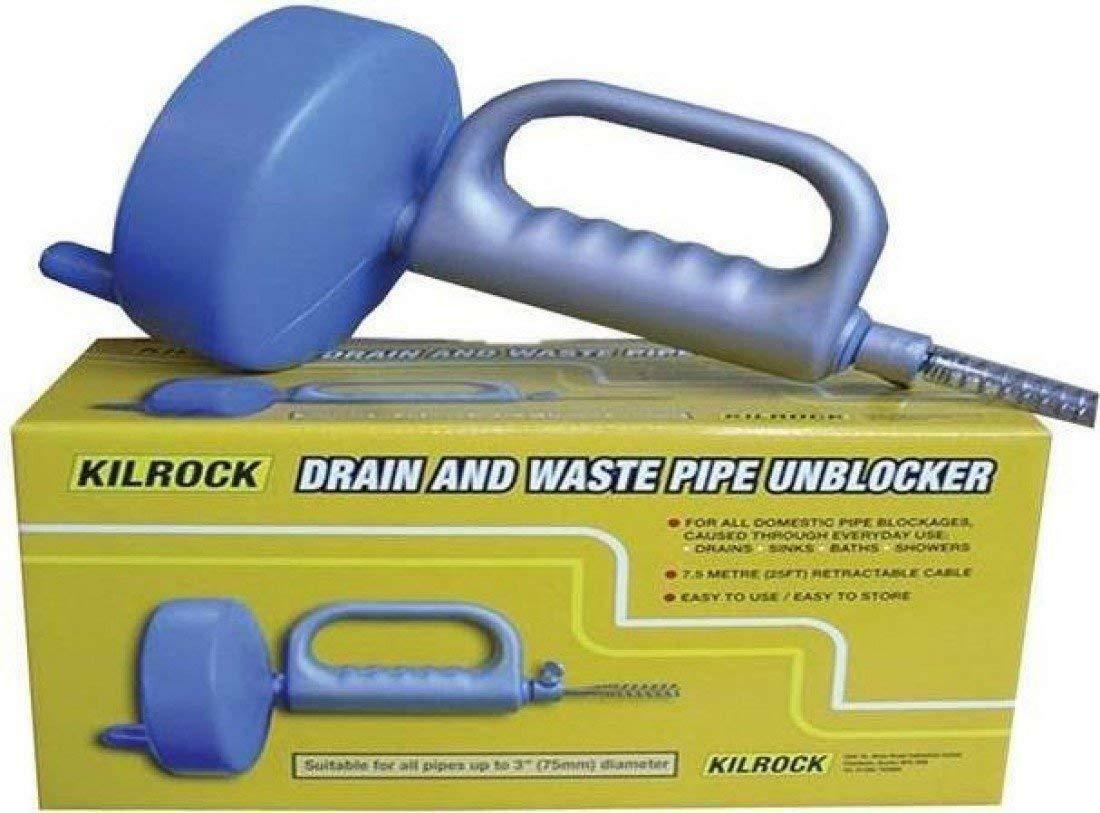 Kilrock Drain and Waste Pipe Unblocker for Drains Sinks Baths Showers