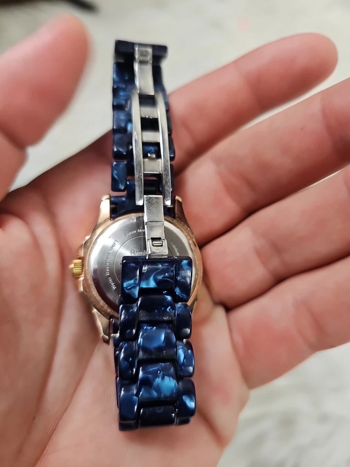 Reloj Armitron Vintage Para Mujer Correa Eslabón Azul Ajustable - Cara Azul - Foto 4 de 4