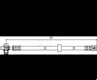 Brake Hose fits VW POLO Gti 6N, Mk3 1.6 Front 94 to 01 With ABS Hydraulic BE