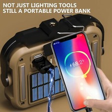Camping Construction Lamp Solar Work Light 3600mAh Emergency Power Bank