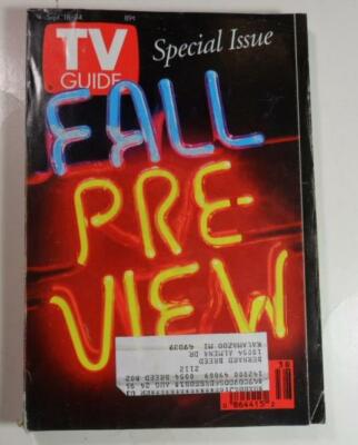 TV GUIDE SEPT 18 1993 FALL PREVIEW X-FILES LOIS AND CLARK NYPD BLUE FRASIER