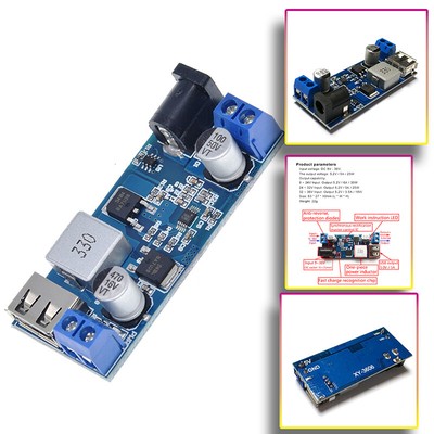 1/2/3/4/5 PCS DC-DC 24V / 12V to 5V 5A Step-Down Power Supply Converter Module