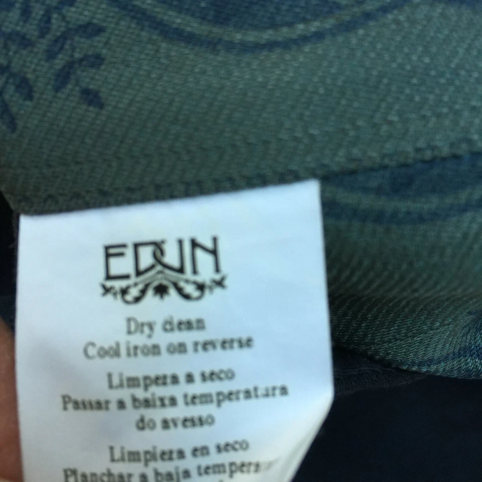 Chaqueta Blazer Edun Para Mujer Doble Pecho Recortada Grande Azul Mangas Largas EE. UU. Foto 4 de 4