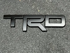 5" TRD Matte Black Metal Tailgate Trunk Badge - Toyota Tundra 4Runner Tacoma