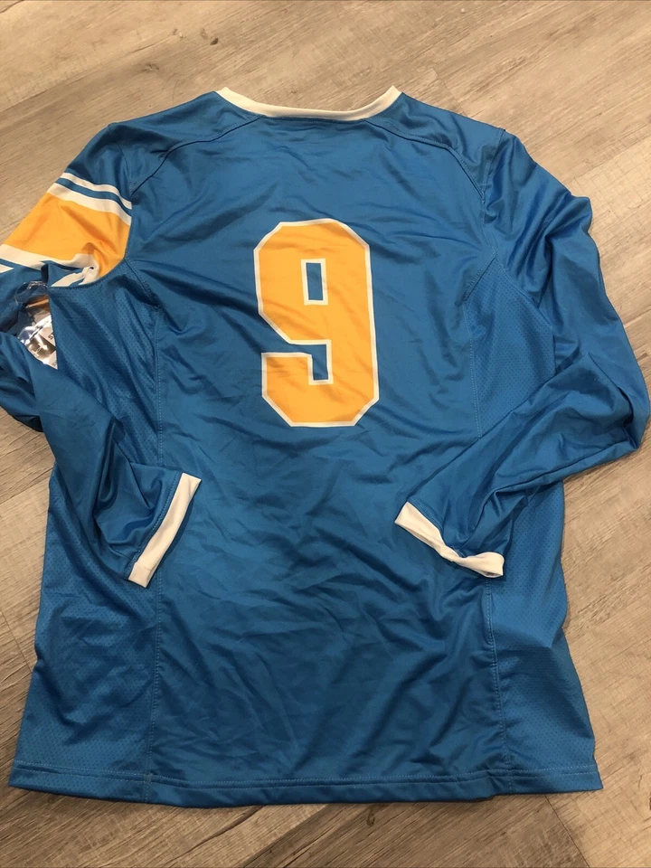 安德玛加州大学洛杉矶分校足球球衣9号女式中号蓝色金色0262 — 第 4/4 张图片