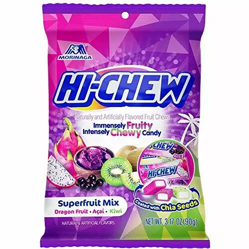 Caramelos masticables Hi-Chew Super Fruit Mix, bolsa de 3,17 onzas (1 bolsa) - Imagen 2 de 2