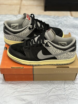 VNDS Nike Dunk Low CL Jordan Cement Size 11 Black Medium