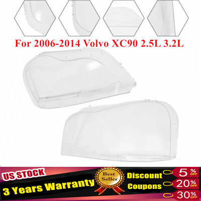 For 2006-2014 Volvo XC90 Car Headlight Lens Replacement Cover Lampshade Pair US