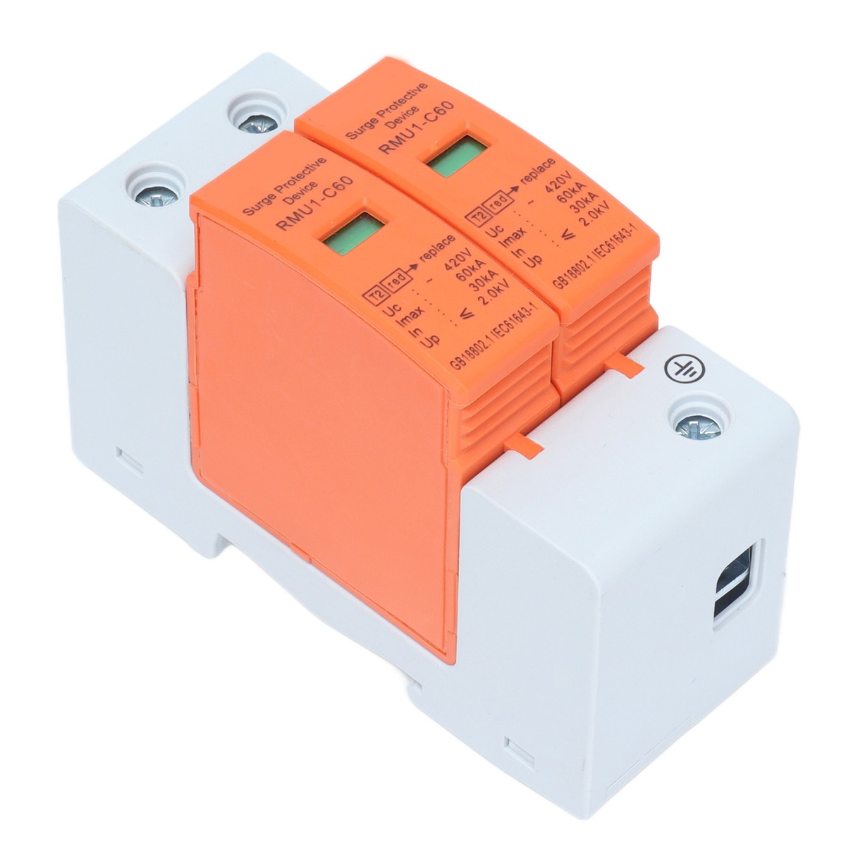 2Pcs SPD Protective Devices AC Arrester Protector Home