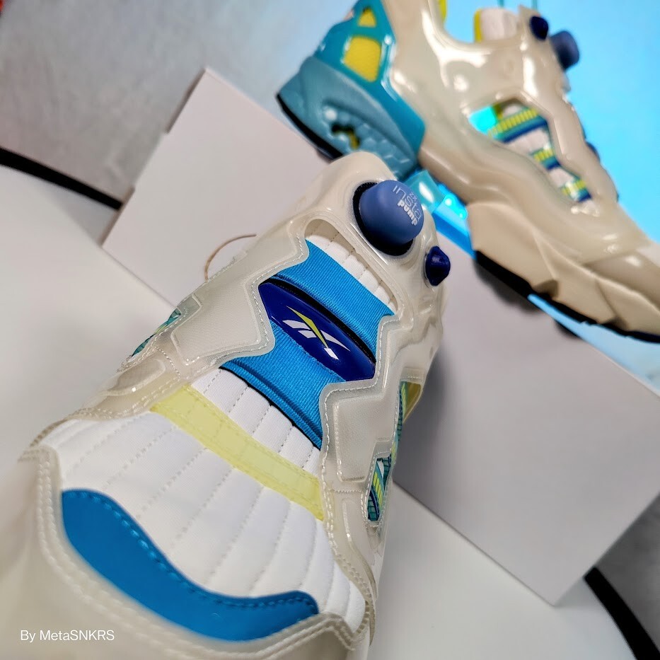 Adidas US 13 Men's White/Yellow/Aqua Blue -Retro ZX Fury
