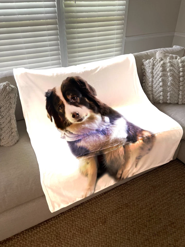 Personalized Custom Fleece Blanket With Photo - Family Picture Memorial Blanket - Image 4 of 4