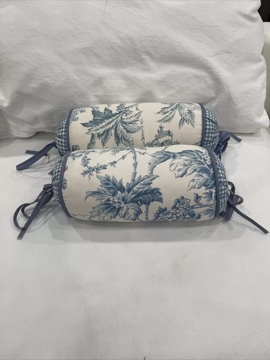 Blue and white bolster pillow new arrivals