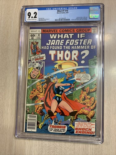 WHAT IF 10 CGC 9.2 NM- 1978 JANE FOSTER FOUND HAMMER OF THOR KEY BRAND NEW CASE