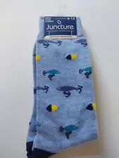 FISHING THEME JUNCTURE  MENS NOVELTY SOCKS SIZE 6-12 NWT
