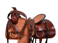 WESTERN ROPING SADDLE WADE TREE RANCH HORSE PLEASURE LEATHER TACK 15 16 17 18