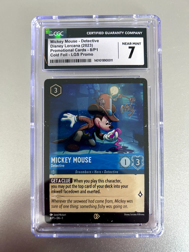 Disney Lorcana Mickey Mouse Detective League Promo 8/P1 CGC 7.0