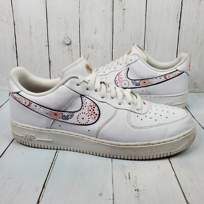 Nike Air Force One Lunar New Year White Trainers Mens Size 13 A09381-100 Rare