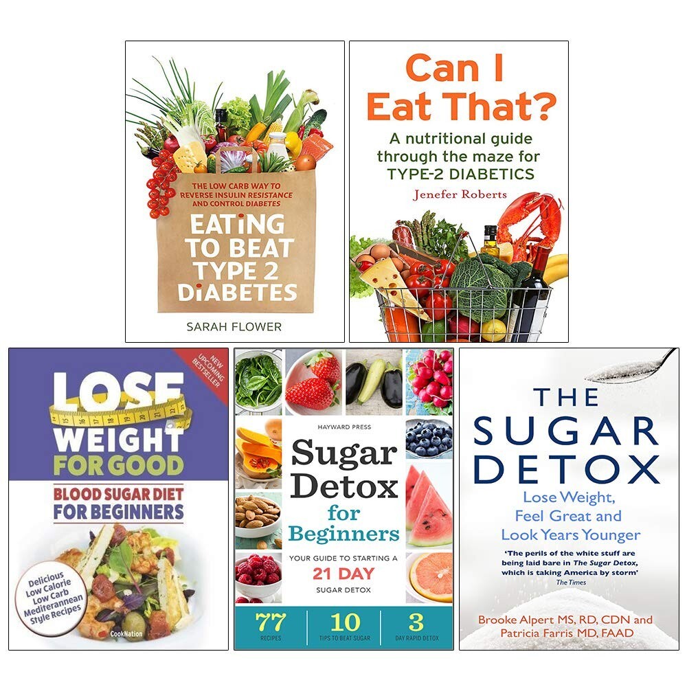 Eating to Beat,Can I Eat That,Blood Sugar Diet,Sugar Detox&Beginners 5 Books Set