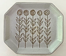 Marshall Studios Martz Pottery 8½" x 7¼" Signed Octagon Plate Platter MCM