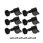 Fleor 6L Black Guitar Tuning Pegs Tuners Tuners Keys