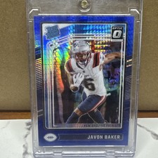 2024 Panini Donruss Optic - Rated Rookie Javon Baker #245 Blue Hyper Prizm (RC)