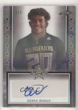2020 Leaf Metal US Army All-American Bowl White Shimmer 1/7 Derek Wingo Auto 6ks