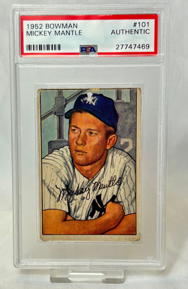 1952 Bowman MICKEY MANTLE Baseball Card #101 PSA Authentic | eBay