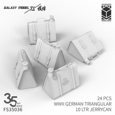 Galaxy FS35036 1/35 WWII GERMAN TRIANGULAR 10 LTR JERRYCAN 1/35 (24 PCS)3D Print