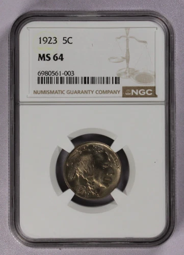 1923 Buffalo Nickel 5C NGC MS 64