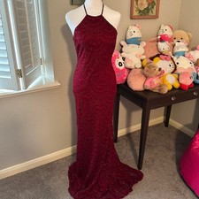 Trixxi Women's Burgundy and Red Dress