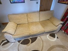 Chester Conservatory Rattan Banana Leaf 3 Seater Sofa – Comfy, Excellent Cushion