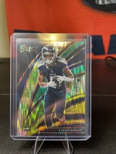 2025 Panini Select - Club Level Calvin Ridley #225 Green & Yellow Shock Prizm