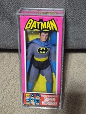 Product Image: Mego Batman Removable Cowl Batman. Vintage 1972 In Rare 1st Edition 4 panel Box!