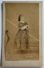 orig. CDV Foto Fotografie Bild alt Kind Kinder Mode um 1865 Ludwig Angerer Wien