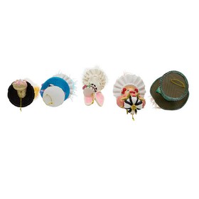 Holly Hats&trade; Alice In Wonderland Hat Ornament 5 Pce Set HAT0007