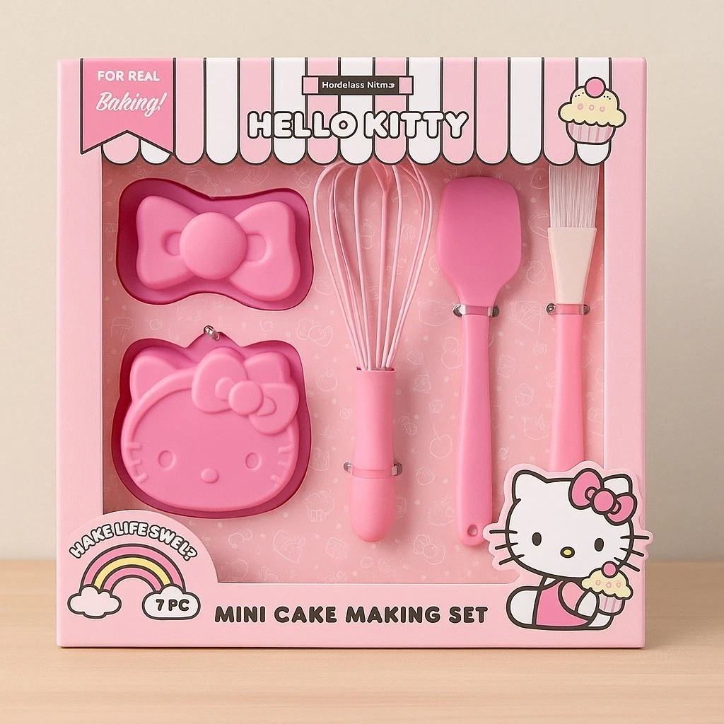 Hello Kitty Mini Cake Making Set 7pc Handstand Kitchen 2022 Baking Kit NEW
Opens in a new window or