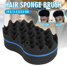 Big Holes Double Side Barber Hair Brush Twist Sponge Afro Curl Twist Dreads Coil
