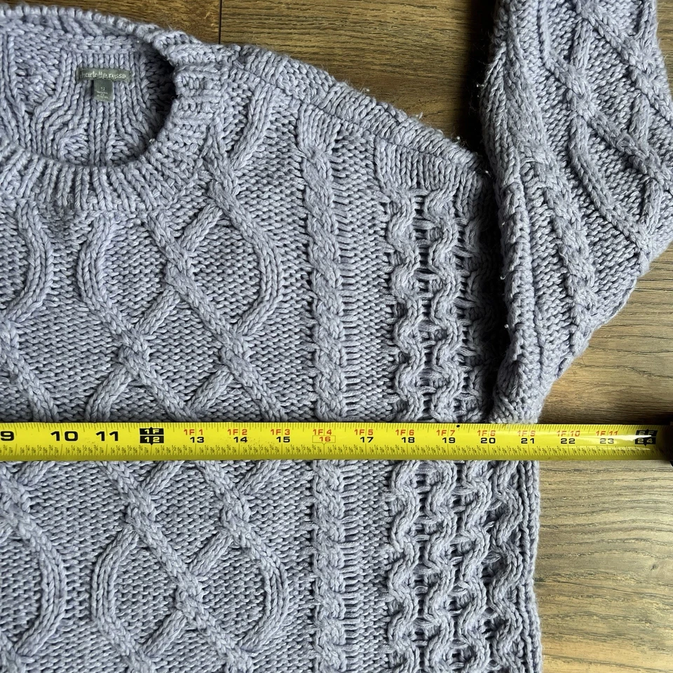 SUÉTER CÁRDIGAN CORTO CHARLOTTE RUSSE CABLEKNIT Pequeño Lila Púrpura Foto 4 de 4