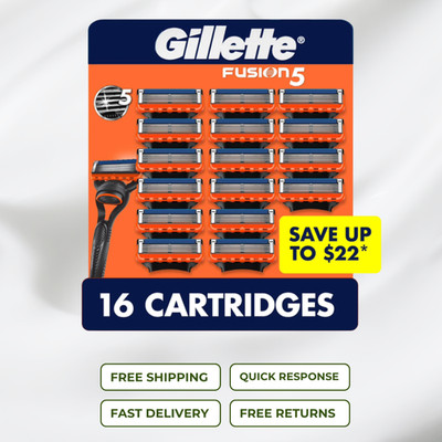 Gillette Fusion5 Mens Razor Cartridges 16 ct Free Shipping