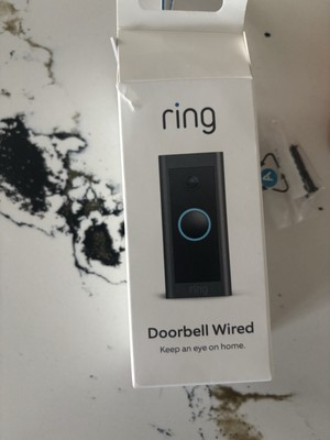 Ring - Wi-Fi Video Doorbell - Wired - Black