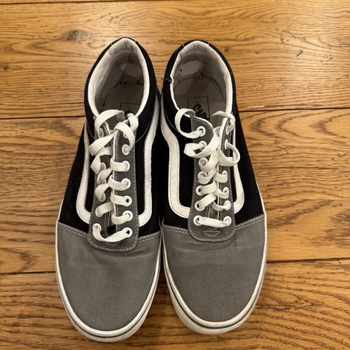 Vans Auténtico Negro Gris Blanco Checkerboard Talla Baja 10.5 Old Skool - Imagen 2 de 16
