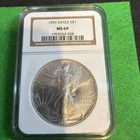 1991 American Silver Eagle Coin - NGC MS69 ***99% Silver