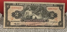 El Salvador 2 Colones 1960 Very Scarce