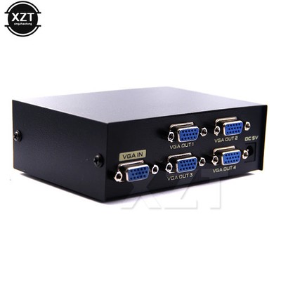 VGA-Splitter 4 Ports VGA-Verteiler SVGA-Video HD-Signalverstärker